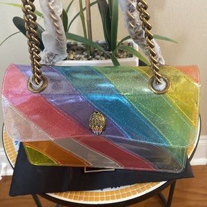 Kurt Geiger London Large Kensington Vinyl Rainbow Shoulder Bag
